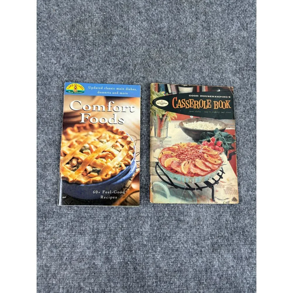 Vintage Cookbooks Lot of 8 Retro Recipes Comfort Foods Casserole Lunchbox Salads